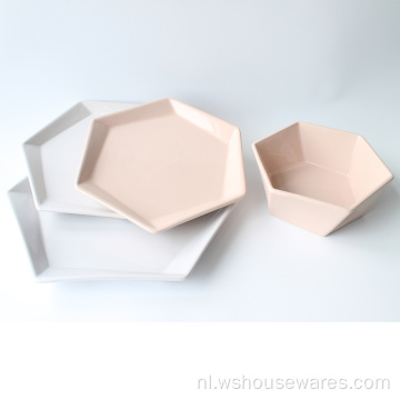 Western Style Polygon Luxury Stoneware Servies